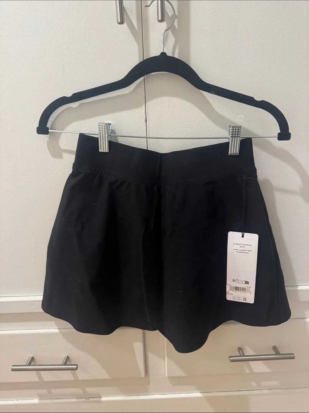 Alo yoga backspin alo soft skirt size xxs black